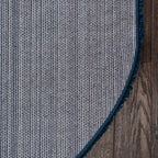Unique Loom Solid Shag Collection Area Rug (3' 3" x 5' 3" Oval, Sapphire Blue/ Navy Blue)