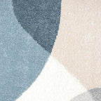 Abani Deco Collection Area Rug - Cream/Blue Mid-Century Design -6' x 9' - Easy to Clean - Durable for Kids and Pets - Non-Shedding - Medium Pile - Soft Feel - for Living Room, Bedroom & Office
