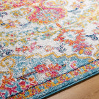 Livabliss Odelia Vintage Bohemian Runner Area Rug,2'7" x 7'3",Orange/Aqua