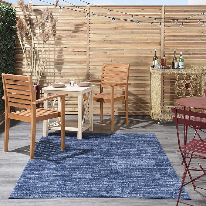 Nourison Home Nourison Essentials Navy Blue 6' x 9' Area Rug - Easy Clean, Non Shedding, Bed Room, Living Room, Dining Room, Kitchen (6' x 9')