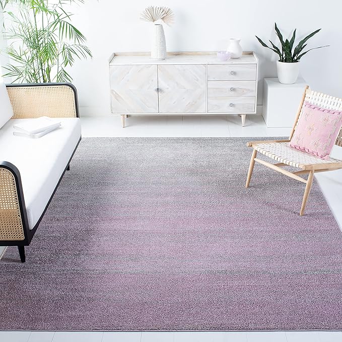 SAFAVIEH Area Rug 8x10 - Adirondack Collection - Large - Purple & Green, Modern Ombre Design, Non Shedding & Easy to Clean, Ideal for Living Room, Bedroom, Office, Dining Space (ADR113V)