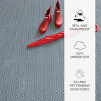 Dash and Albert Herringbone Machine Washable Area Rug - 5' x 8' Navy - Geometric Accent Rug - Anti-Slip Backing, Lightweight, Machine Washable, High Traffic Areas Kitchen, Mudroom, Laundry Room