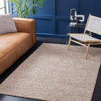 SAFAVIEH Area Rug 4x6 - Natura Collection - Brown, Handmade Wool Blend, Textured Design, Ideal for Living Room, Bedroom, Dining Space (NAT620T)