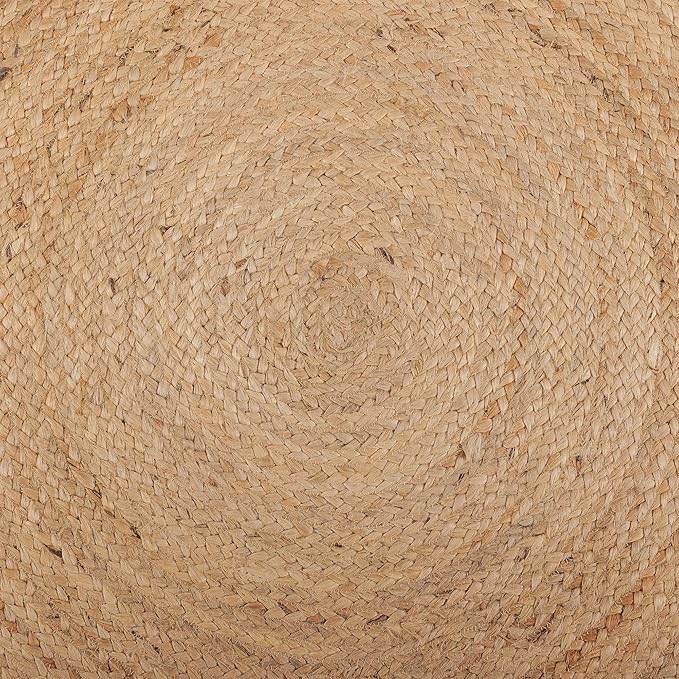 REDEARTH · Round Area Rug - 6 Feet Braided Natural Jute Rug- Artisan Made Reversible Boho Jute Rugs for Bedroom - Kitchen - Living Room - Farmhouse - Home Decor - Handmade Rustic Vintage Décor