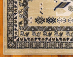 Unique Loom Taftan Collection Border Geometric Tribal Inspired Design Area Rug (8' 0 x 10' 0 Rectangular, Gold/ Gray)