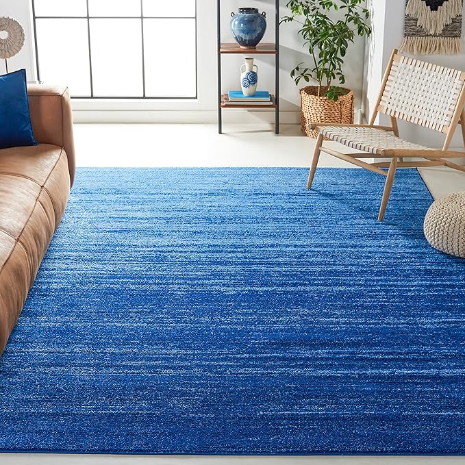 SAFAVIEH Area Rug 11x15 - Adirondack Collection - Large - Light Blue & Dark Blue, Modern Ombre Design, Non Shedding & Easy to Clean, Ideal for Living Room, Bedroom, Office, Dining Space (ADR113F)