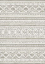 RUGSURE Washable Area Rugs 6' x 9' - 1/6 Thick - Moroccan-Inspired -Stain & Water Resistant Non-Slip - Resistant Rug for Living Room, Bedroom, Nursery, Pet & Child Friendly (Grey)