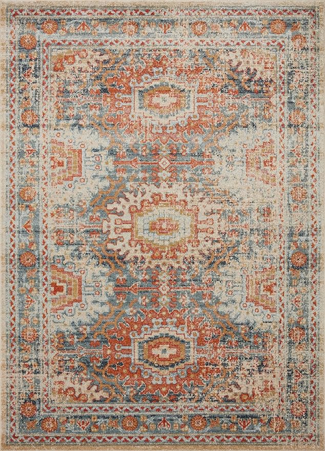 Loloi Jocelyn Collection JOC-03 Mist/Multi 7'-10" x 10' .38" Thick Area Rug