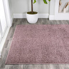 Eyely UES100R-6 Supersoft Haze Solid Low-Pile Indoor Area Rug, Coastal, Bohemian, Minimalist, Classic, Casual for Bedroom,Kitchen,Living Room,Non Shedding,Easy-Washing, Purple, 6 X 9