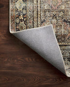 Loloi Layla Collection LAY-03 Olive/Charcoal 3'-6" x 5'-6" .13" Thick Accent Rug, Soft, Durable, Vintage Inspired, Distressed, Low Pile, Non-Shedding, Easy Clean, Printed, Living Room Rug