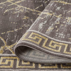 GLORY RUGS Area Rugs Marble 8x10 Brown Gold Carpet Modern Abstract Rug Living Room Dining Bedroom Rug