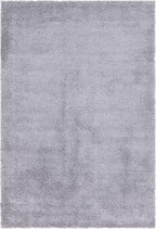 Unique Loom Davos Shag Collection Area Rug - Solid (7' 1" x 10' Rectangle, Sterling)