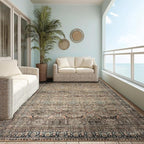 Area Rug Non Slip Machine Washable Ultra Soft Living Room/Bedroom/Kitchen/Outdoor/Classroom Vintage Brown, 8'×10'