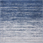 SAFAVIEH Adirondack Collection Area Rug - 11' Square, Navy & Grey, Modern Ombre Design, Non Shedding & Easy to Clean, Ideal for Living Room, Bedroom, Office, Dining Space (ADR113E)