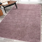 Eyely UES100R-9 Supersoft Haze Solid Low-Pile Indoor Area Rug Casual;Contemporary;Solid;Traditional, Bedroom, Kitchen, Living Room, Easy-Cleaning, Non-Shedding, 9 X 12, Light Purple