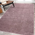 Eyely UES100R-15 Supersoft Haze Solid Low-Pile Indoor Area Rug, Coastal, Bohemian, Minimalist, Classic, Casual for Bedroom,Kitchen,Living Room,Non Shedding,Easy-Washing, Purple, 12 X 15