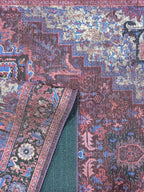 Fame Rugs Turkish Rug. Washable Vintage Oriental Antique Inspired Traditional Doormat Small Modern Area Rugs Luxury Entryway Entry Bedroom Bathroom Kitchen (398RR, 2'5 x 13'1)