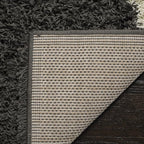 SAFAVIEH Dallas Shag Collection Area Rug - 6' Square, Dark Grey & Ivory, Trellis Design, Non-Shedding & Easy Care, 1.5-inch Thick Ideal for High Traffic Areas in Living Room, Bedroom (SGD257A)