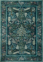 Loloi Rifle Paper Co. Canopy Collection CNP-05 Teal 2'-0" x 3'-0" Accent Rug