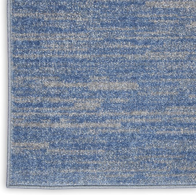 Nourison Home Nourison Essentials Blue Grey 7' x Square Area Rug - Easy Clean, Non Shedding, Bed Room, Living Room, Dining Room, Kitchen (7' x Square)