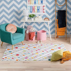 Well Woven Modern Rug Dandy Dots Stripes Ivory 3'3'' x 5' Accent Area Rug Entryway Bright Kids Room Kitchn Bedroom Carpet Bathroom Soft Durable Area Rug