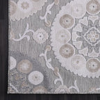 CAMILSON Runner Outdoor Rugs Oriental Retro Traditional Floral Medallion Area Rug 2x10 Non-Shedding Stain Resistant Indoor Carpet for Bathroom Hallway Kitchen Office (2 x 10 / Beige)