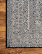 Unique Loom Taftan Collection Border Geometric Tribal Inspired Design Area Rug (8' 0 x 10' 0 Rectangular, Black/ Gray)