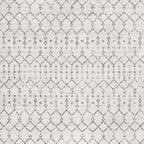JONATHAN Y Boho Vintage Diamond Cream/Gray Square Area Rug 8X8 ft, Moroccan Hype for Living Room, Bedroom, Kitchen, Office, Easy-Cleaning, High Traffic, Pet-Friendly, Non-Shedding (MOH101B-8SQ)