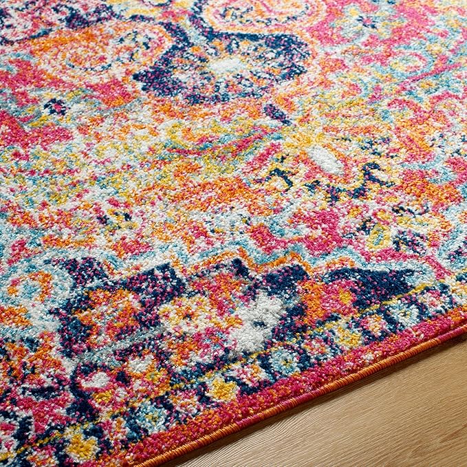 Livabliss Odelia Vintage Bohemian Area Rug,9' x 12'6",Pink/Orange
