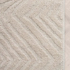Well Woven Custom Size Hallway Stair Runner - Choose Your Length - 27 Inches Wide x 50 Feet Long Runner (27" x 50' Runner) Rug - Ivory Relajo Soft Touch, Modern Geometric - Hi-Lo Pile