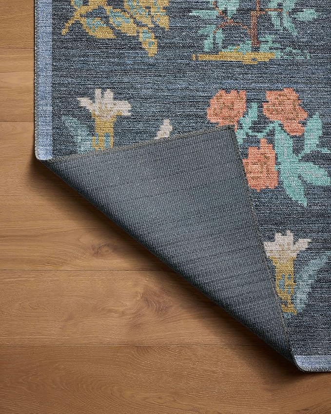 Loloi Rifle Paper Co. Rosa Collection RSA-03 Navy 8'-4" x 11'-6" Area Rug