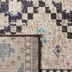 SAFAVIEH Madison Collection Area Rug - 3' Square, Black & Yellow, Boho Diamond Distressed Design, Non-Shedding & Easy Care, Ideal for High Traffic Areas in Living Room, Bedroom (MAD418Z)