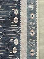 Fame Living Faded Oushak Rug, Turkish Vintage Floral Pastel Large Oversized Area Rugs for Living Room Dining Bedroom Kitchen Bathroom Nursery (862CN, 2'5 x 9'8)