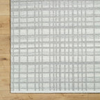 Mark&Day Wool Rugs, 9x12 Ishaq Solid and Border Light Grey Area Rug, Grey Ivory Carpet for Living Room, Bedroom or Kitchen (8'10" x 12')