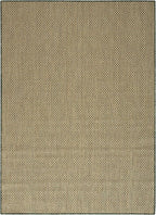 Nourison Home Courtyard Green 6' x 9' Area Rug - Easy Clean, Non Shedding, Bed Room, Living Room, Dining Room, Kitchen (6' x 9')