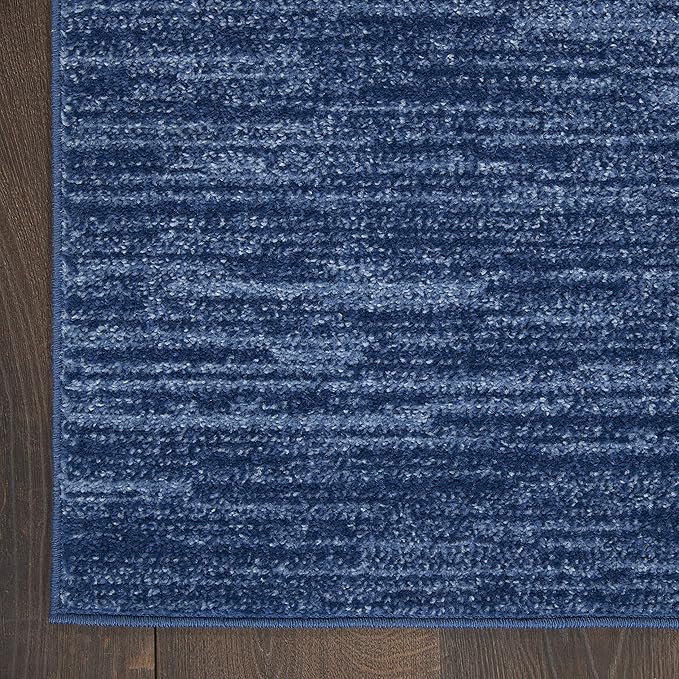 Nourison Home Nourison Essentials Navy Blue 7' x 10' Area Rug - Easy Clean, Non Shedding, Bed Room, Living Room, Dining Room, Kitchen (7' x 10')