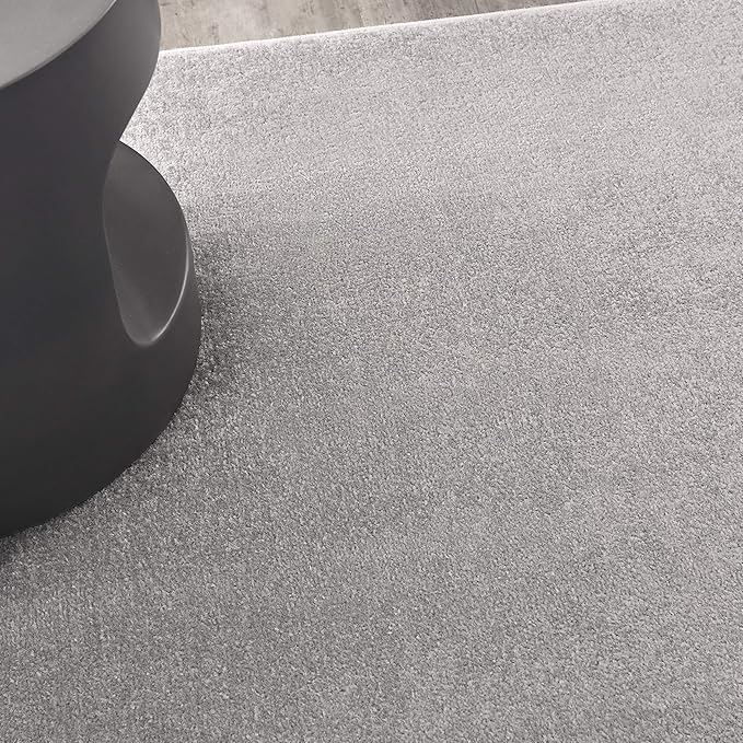 Nourison Home Nourison Essentials Silver Grey 7' x Square Area Rug - Easy Clean, Non Shedding, Bed Room, Living Room, Dining Room, Kitchen (7' x Square)