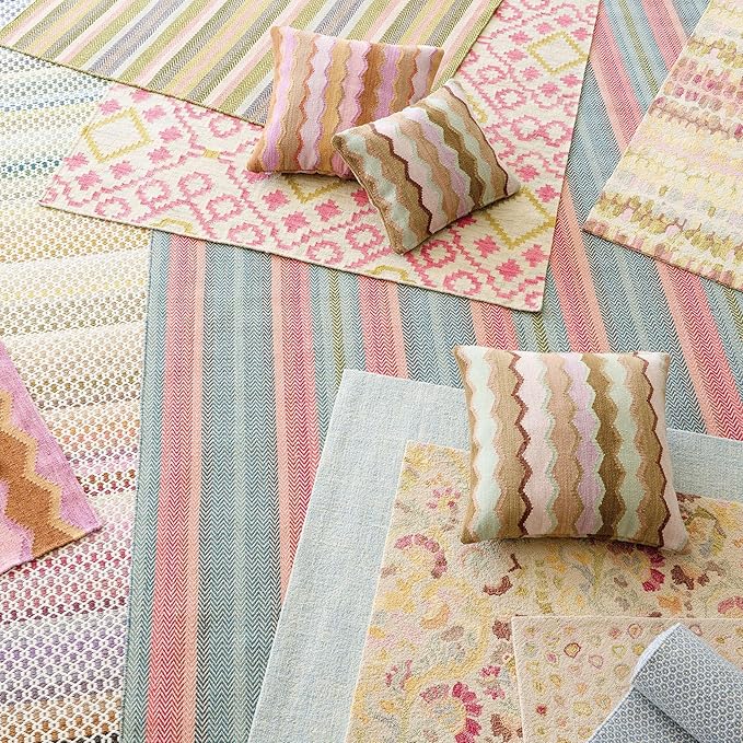 Dash and Albert Crosshatch Wool Area Rug - 2.5' x 8' Runner Sky Blue Solid Hand Micro Hooked Accent Rug - Durable, High Traffic Areas Bedroom, Hallway, Stairs