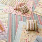 Dash and Albert Crosshatch Wool Area Rug - 6' x 9' Sky Blue Solid Hand Micro Hooked Accent Rug - Durable, High Traffic Areas Bedroom, Hallway, Stairs