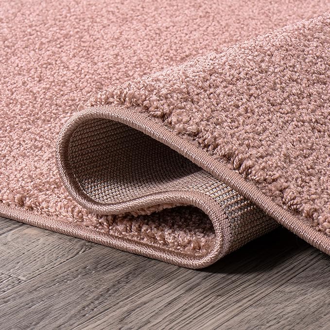 JONATHAN Y Haze Solid Low-Pile Pink Indoor Area Rug 8x10, Coastal,Bohemian,Minimalist,Classic, Easy-Cleaning for Living Room,Bedroom,Kitchen,Pet Friendly,Non-Shedding (SEU100P-8)