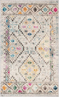 SAFAVIEH Madison Collection Accent Rug - 2'2" x 4', Grey & Yellow, Boho Diamond Distressed Design, Non-Shedding & Easy Care, Ideal for High Traffic Areas in Entryway, Living Room, Bedroom (MAD418F)