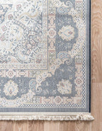 Unique Loom Narenj Collection Classic Traditional Medallion Textured Design Area Rug, 3 x 5 ft, Navy Blue/Tan