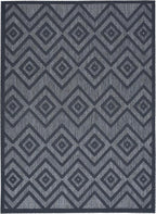 Nourison Home Versatile Navy Blue 4' x 6' Area Rug - Easy Clean, Non Shedding, Bed Room, Living Room, Dining Room, Kitchen (4' x 6')