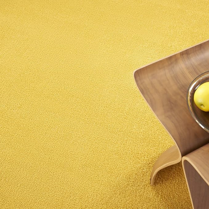 Nourison Home Nourison Essentials Yellow 6' x Round Area Rug - Easy Clean, Non Shedding, Bed Room, Living Room, Dining Room, Kitchen (6' x Round)