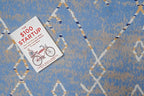 Furnish my Place Trellis Pattern Rug - 5 ft. x 8 ft, Light Blue, Bohemian Rug with Transitional Design