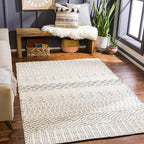Mark&Day Area Rugs, 9x12 Greensburg Global Cream Area Rug, Cream Grey Carpet for Living Room, Bedroom or Kitchen (8'10" x 12')