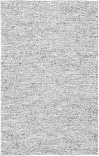 SAFAVIEH Natura Collection Area Rug - 4' Square, Light Grey & Ivory, Handmade Wool Blend, Textured Design, Ideal for Living Room, Bedroom, Dining Space (NAT620G)