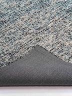 Hand Tufted Wool ECO-Friendly Area Rugs - 8'x10', Rectangle Shape, Dark & Blue, Solid Plain Design, High Pile Thick Handmade Area Rugs for Living Room, Bed Room (KWC111)