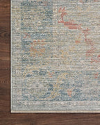 Loloi Magnolia Home by Joanna Gaines Millie Collection MIE-04 Slate/Multi 7'-10" x 7'-10", .25" Pile Height, Round Area Rug