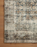 Loloi Amber Lewis Morgan Collection MOG-02 Navy/Sand 7'-3" x 9'-3" 38" Thick Area Rug feat. CloudPile, Neutral, Room Décor, Vintage Inspired, Livingroom, Bedroom, Dining Area